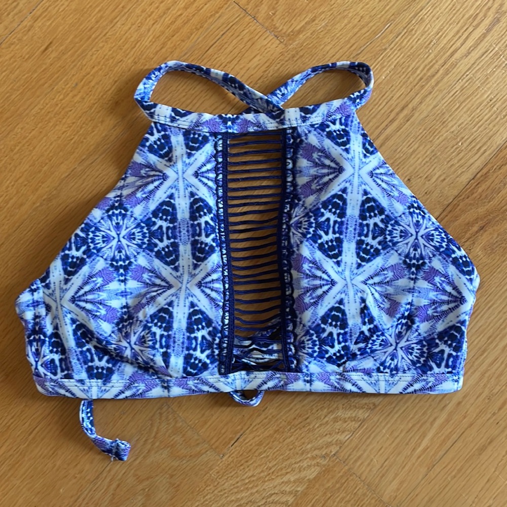 Adore Me Bikini Top Blue Tie Dye